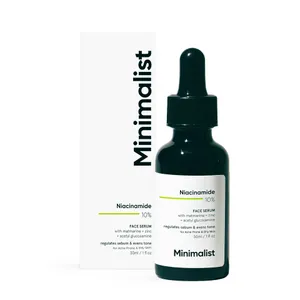 Minimalist Niacinamide 10% Face Serum with Matmarine, Zinc & Acetyl Glucosamine for Acne Prone & Oily Skin 30ml